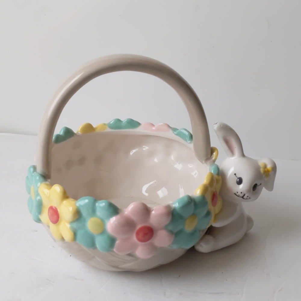 Celebrate the Season Easter ceramic candy bowl